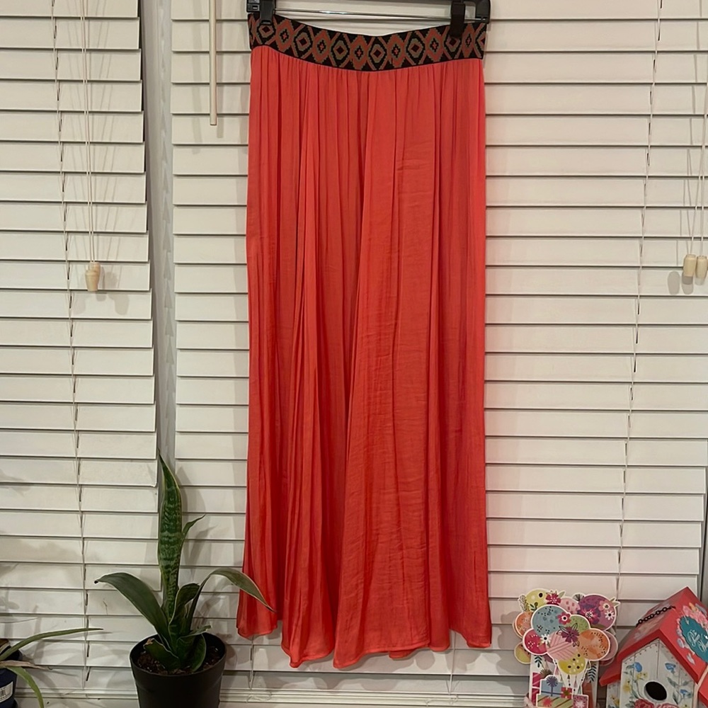 Gorgeous long Coral maxi skirt!